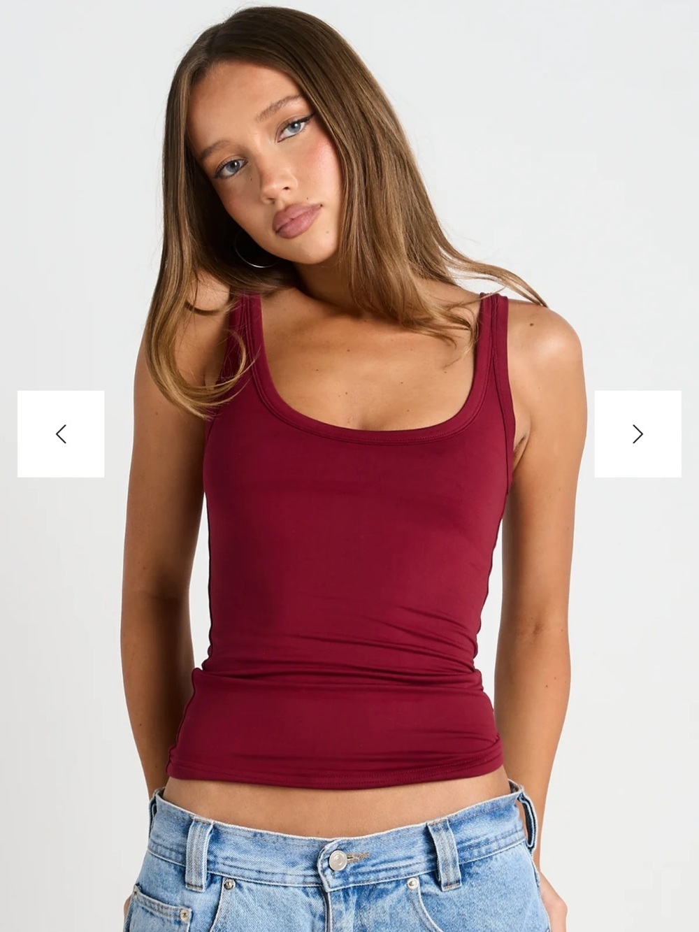 All For Mimi Wine Tank Top